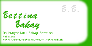bettina bakay business card